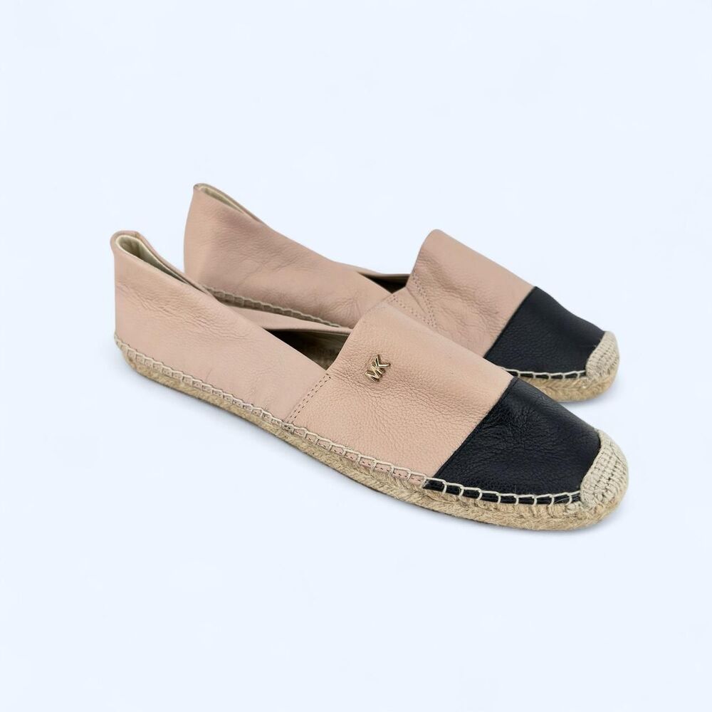 MICHAEL Michael Kors Kendrick Leather Colorblock Slip On Espadrille Flats Sz 10